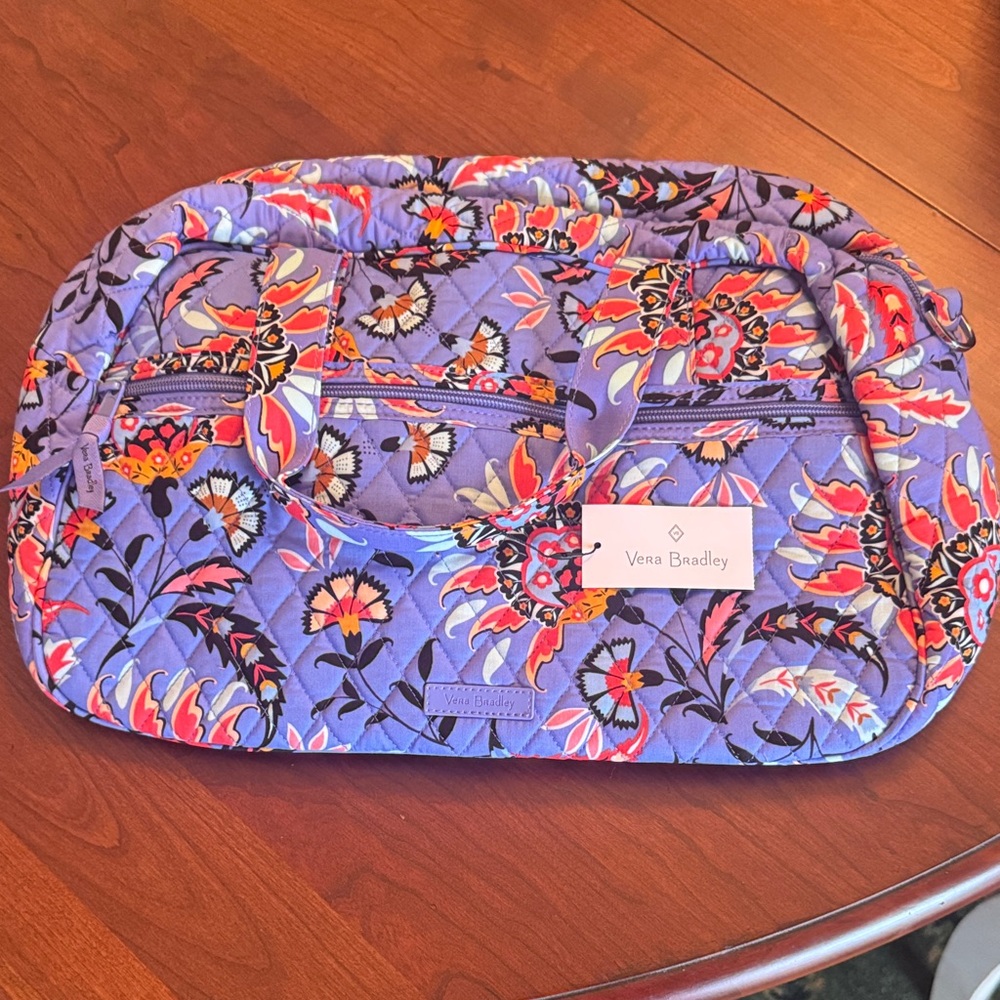Vera Bradley Blue and Red Floral Travel Bag
